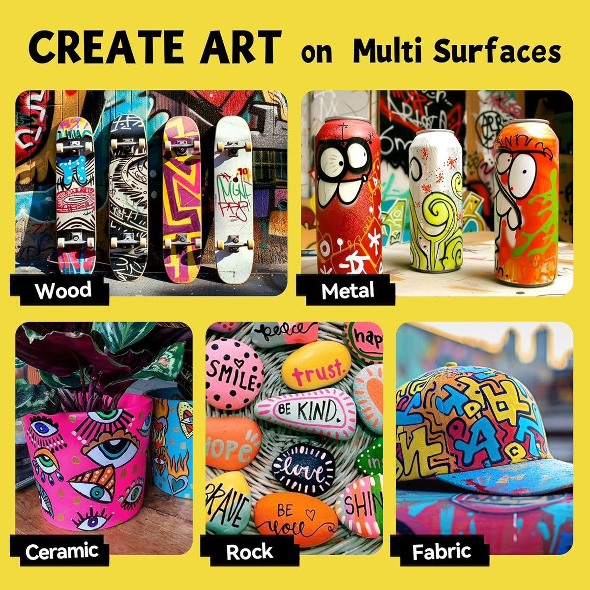 12 Colors Jumbo Markers, 15mm Jumbo Felt Tip, Acrylic Paint Markers for Rock Painting, Poster
