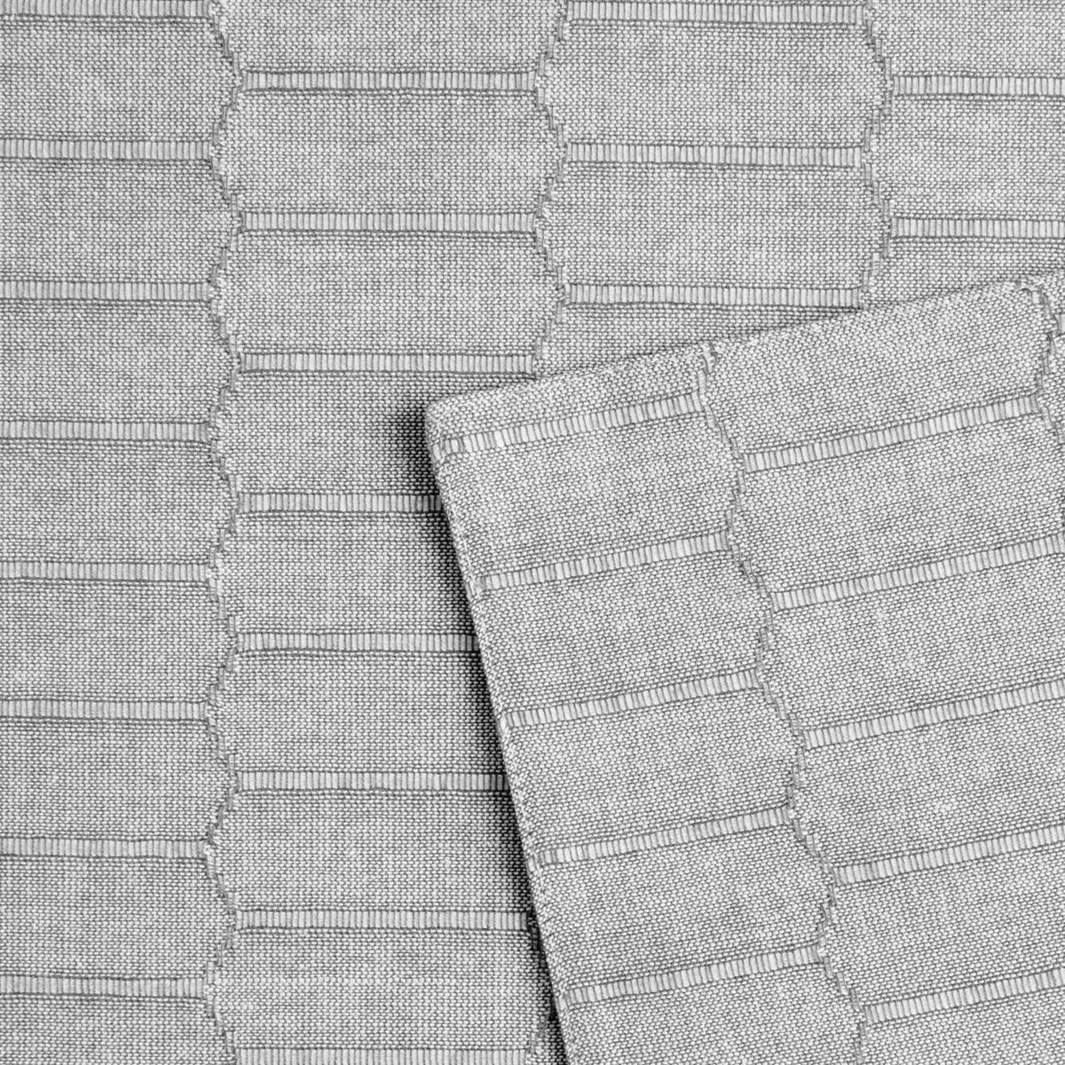 Martha Stewart Honeycomb Modern Farmhouse Reversible Table Runner, Charcoal Grey, 15"x72"
