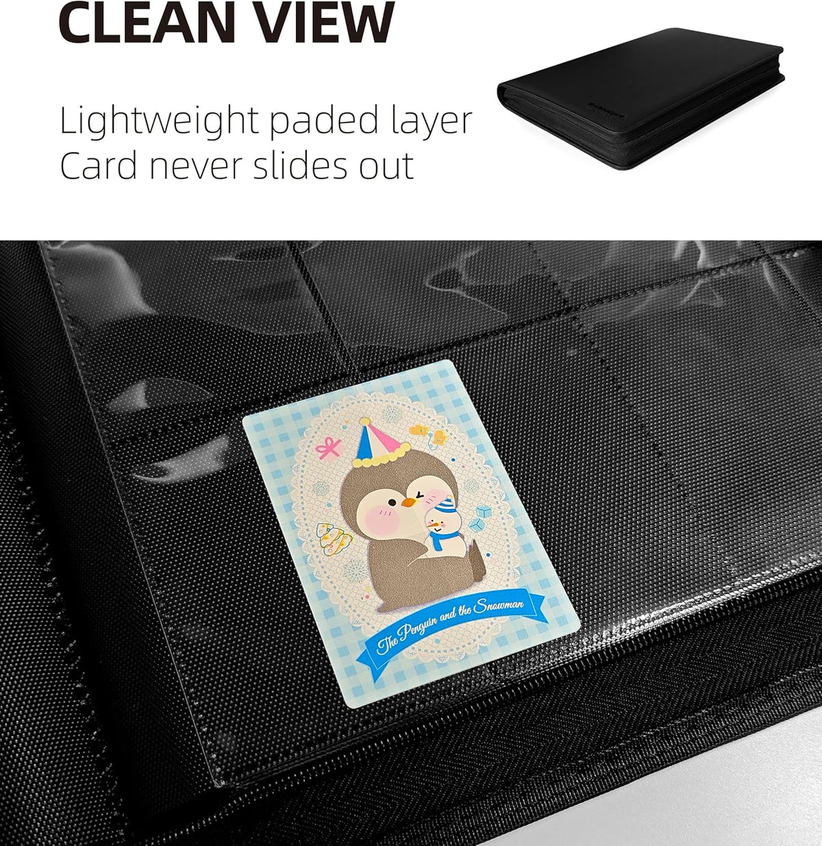 16 Pockets Premium Card Binder 1024 Cards Trading Card Binders Side Load Card Storage Display
