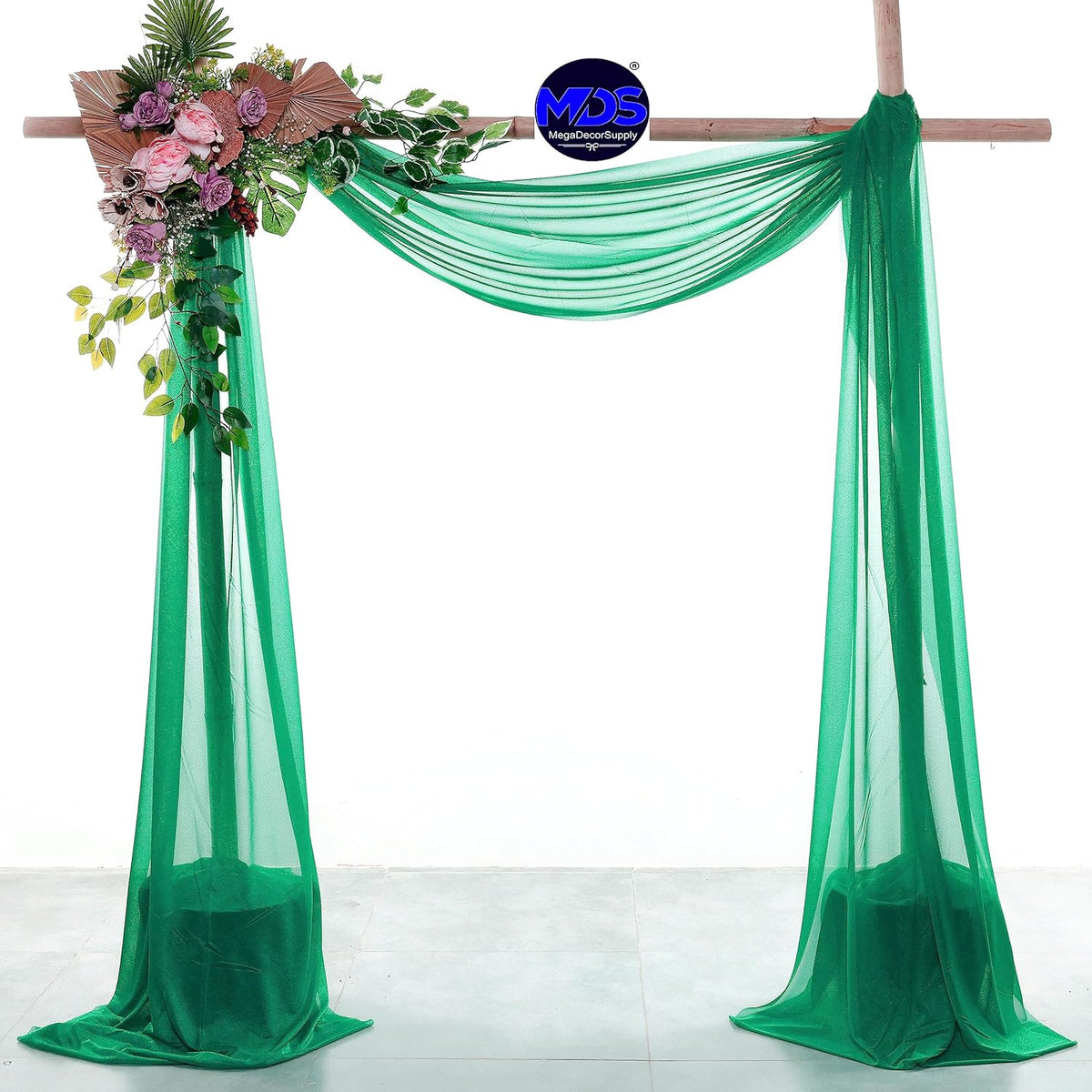 MDS Halloween Chiffon Draping Fabric - 1 Panel, 30" Wide x 40ft Long - Sheer Spooky Arbor & Canopy