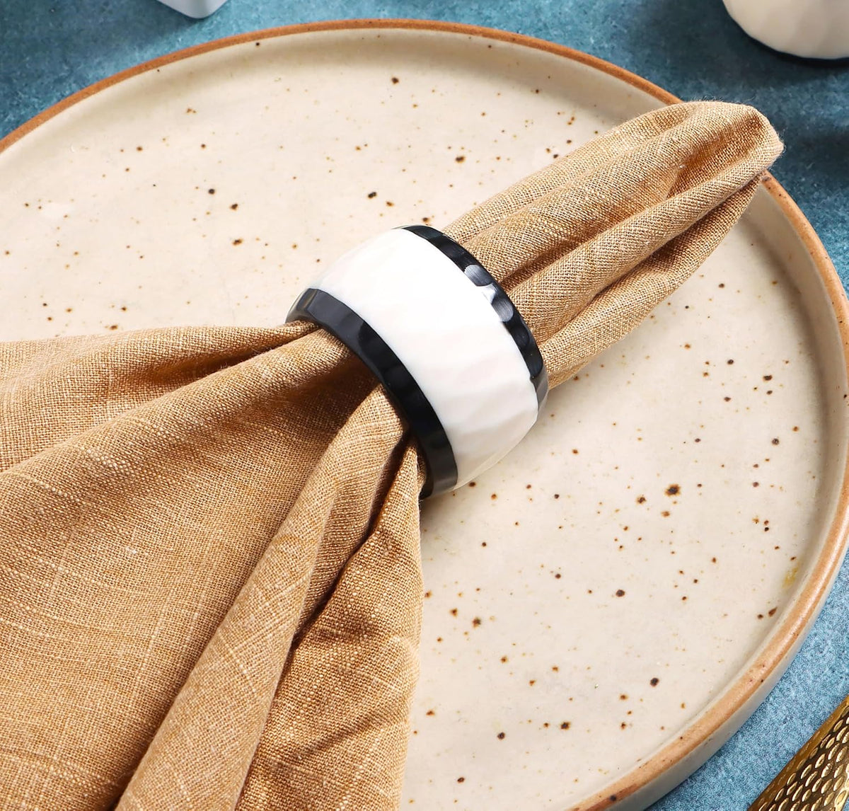Epoxy Resin Napkin Rings Set of 12 - Elegant for Dinner Parties, Large Gatherings, Special Events &