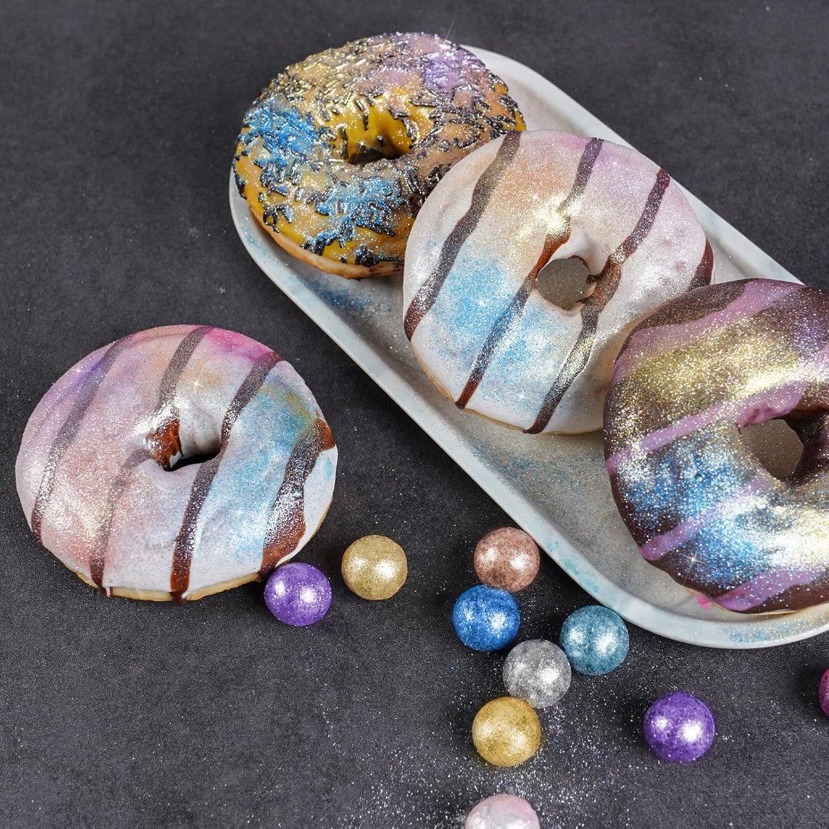 NiHome Edible Food-Grade Glimmer Powder Glitter Luster Dust Metallic Food Decorating Sprinkle