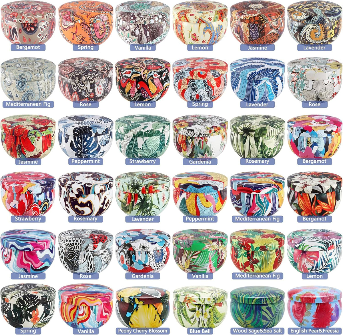 36 Pack Scented Candles Set for Home, Relaxing Stress Relief, Aromatherapy - Natural Soy Wax and