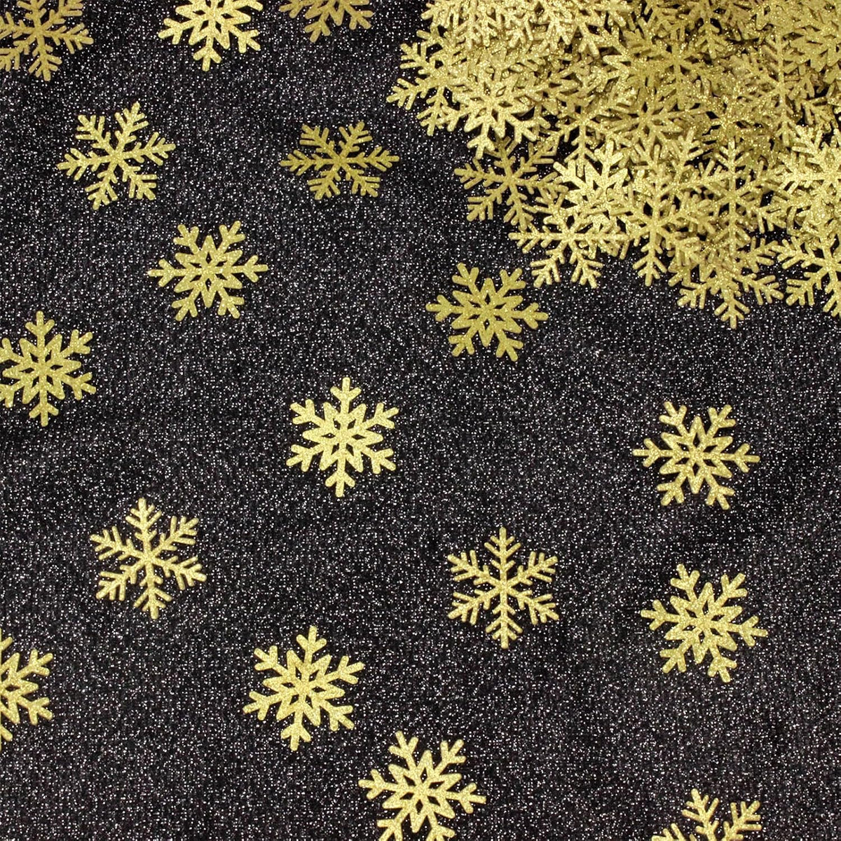 200PC Snowflake Party Decorations Gold Glitter Christmas Confetti Paper Snowflakes Table Confetti