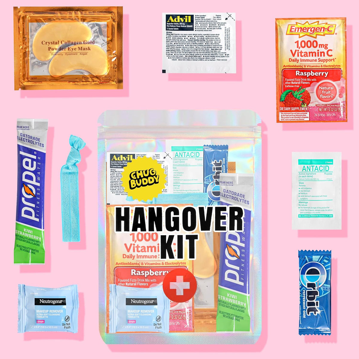 6 Pre-Filled Hangover Kit Bags - Bachelorette Hangover Kit - Bridesmaid Gifts, Bachelorette Party