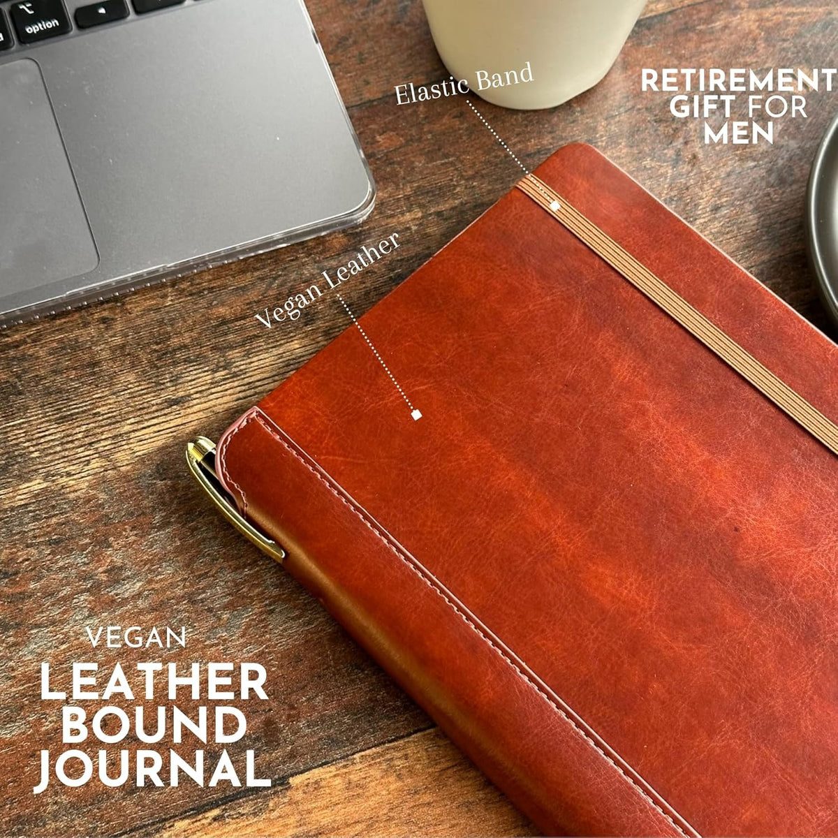 SETTINI® Lined Journal - Classic Journal for Writing Gift Set - Hardcover Vegan Leather, Includes
