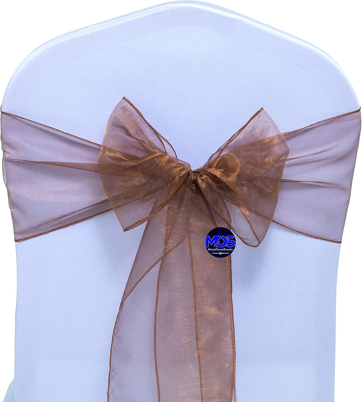 MDS Pack of 250 PCS Organza Chair Sashes Wider Dining Chair Bows Ribbon Tie Back for Wedding Party