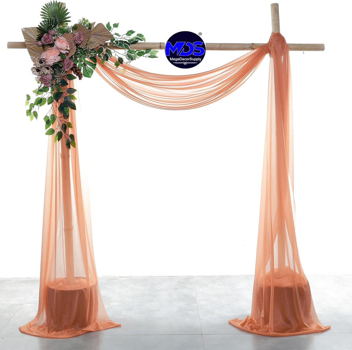 MDS Halloween Chiffon Draping Fabric - 1 Panel, 30" Wide x 100ft Long - Sheer Spooky Arbor & Canopy
