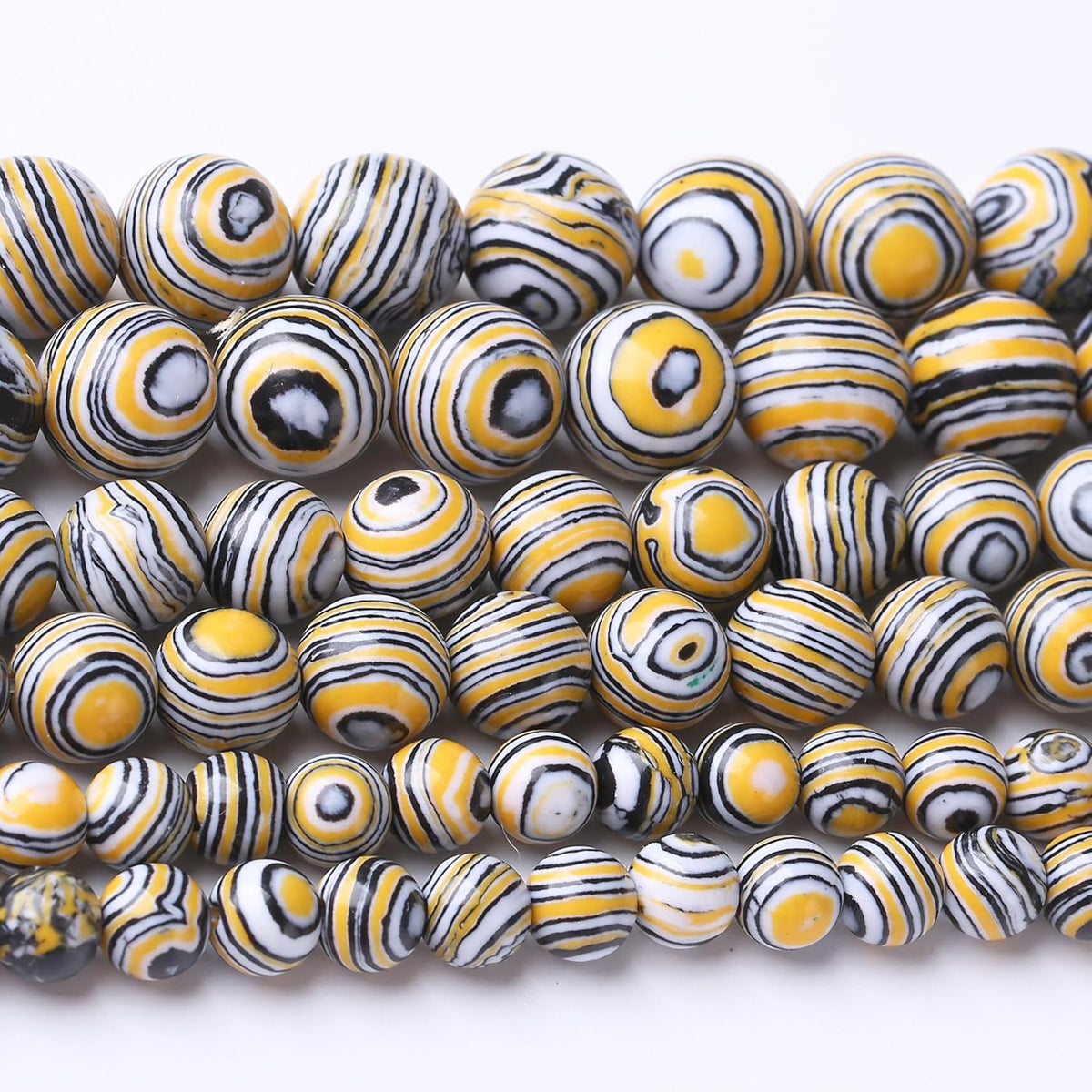 Yellow Peacock Turquoise Stone Beads Gemstone Round Crystal Energy Jade Beads Stone Beads for