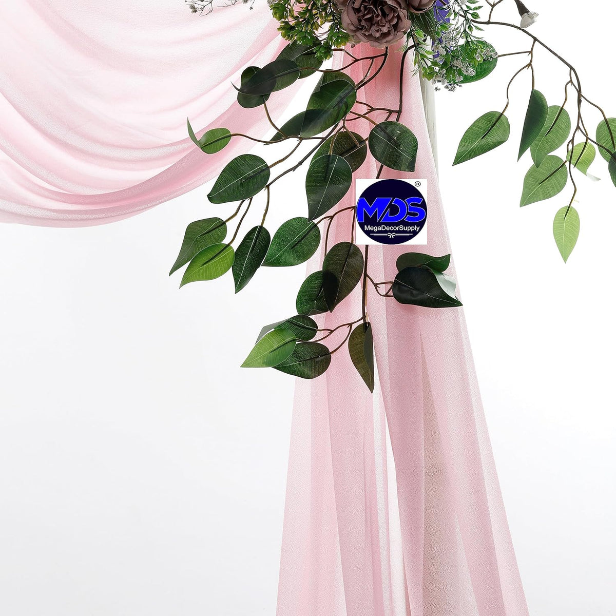 MDS Halloween Chiffon Draping Fabric - 1 Panel, 30" Wide x 75ft Long - Sheer Spooky Arbor & Canopy
