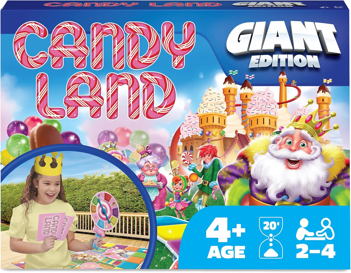Spin Master Games, Candy Land Giant Edition, Preschool Game for Indoor & Outdoor Fun with Big