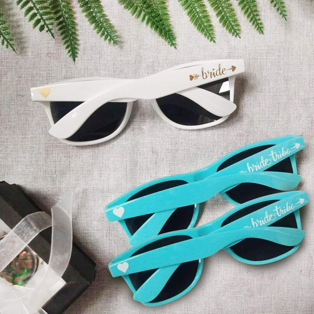 LADY&HOME 10 Pack Bachelorette Party Sunglasses, Bridesmaid and Bride Tribe Sunglasses for Bridal