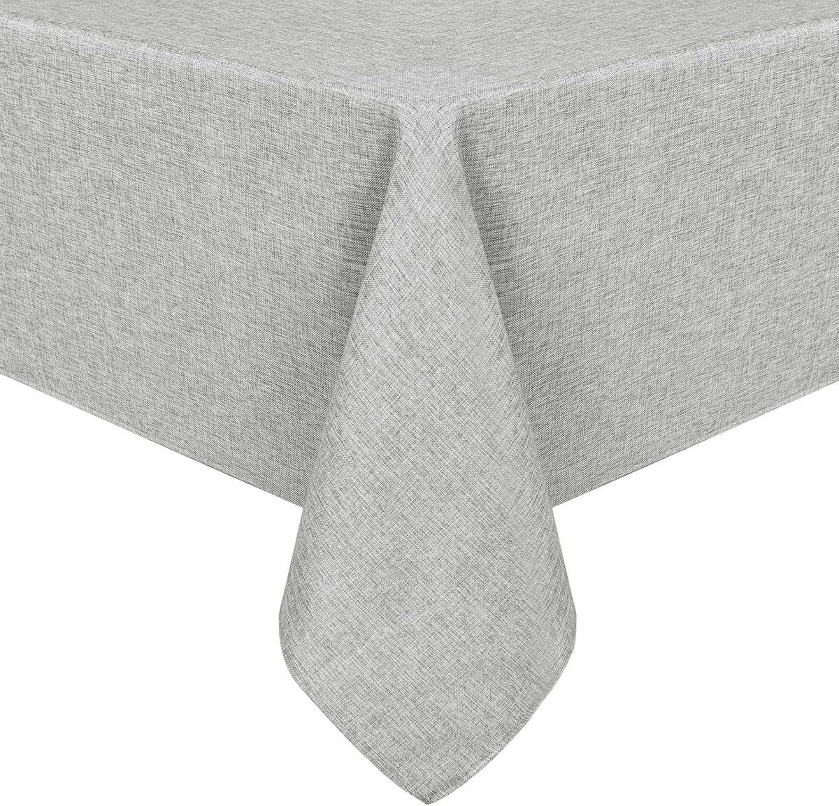 Hiasan Faux Linen Rectangle Tablecloth - Wrinkle and Stain Resistant Washable Table Cloth for