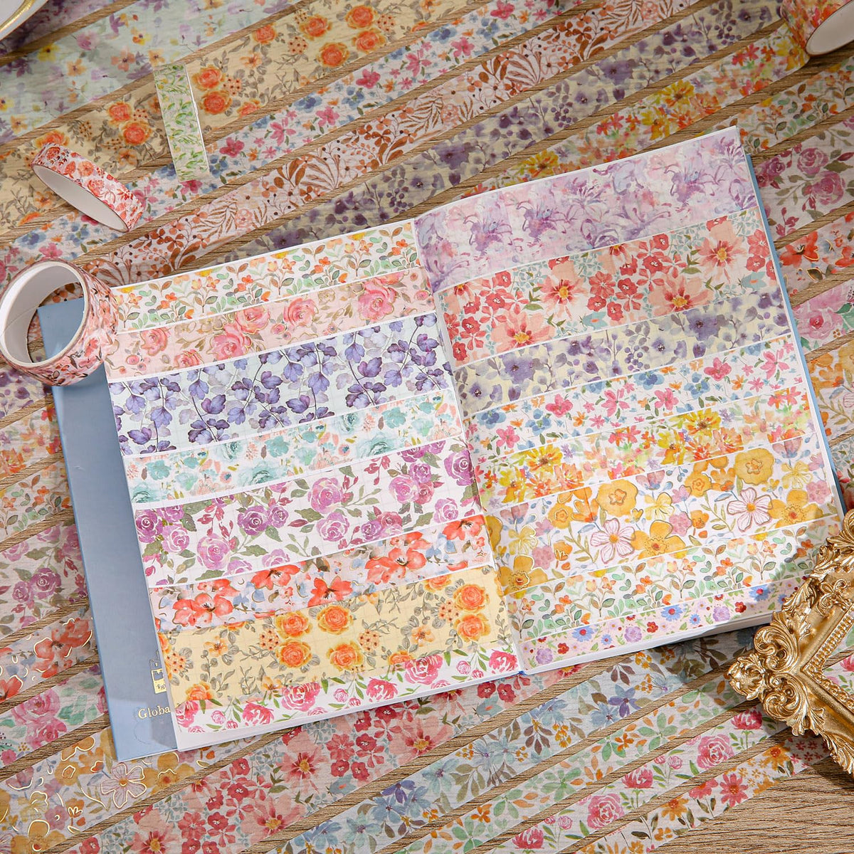 32 Rolls Washi Tape Set, Colored Floral Decorative Masking Tape, Artists Tapes for Junk Journal