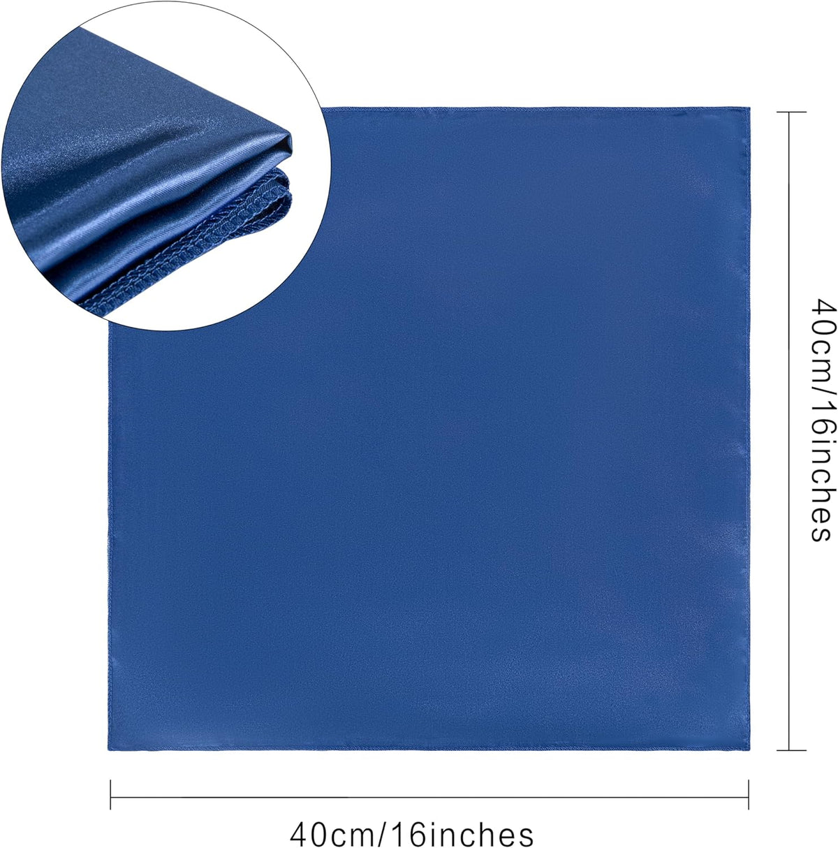 36 Pack Square Satin Dinner Napkins, 16x16 Inches Silky Soft Smooth Table Cloth Napkins for
