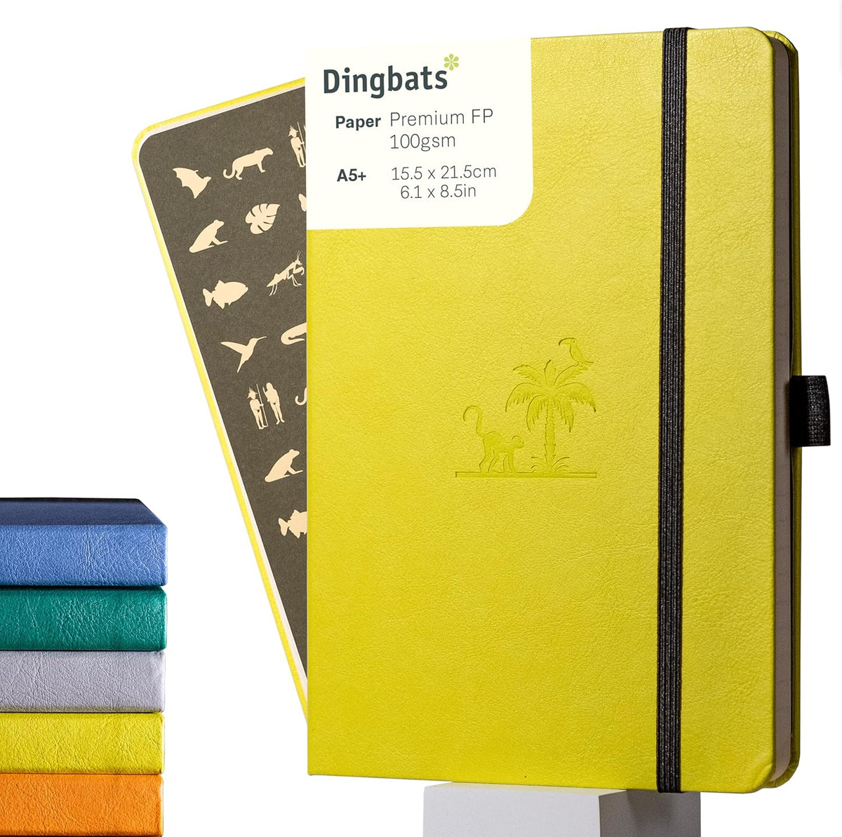 Dingbats* Earth Dotted Writing Journal Notebook A5 - Vegan Leather Hardcover - Ideal for Work
