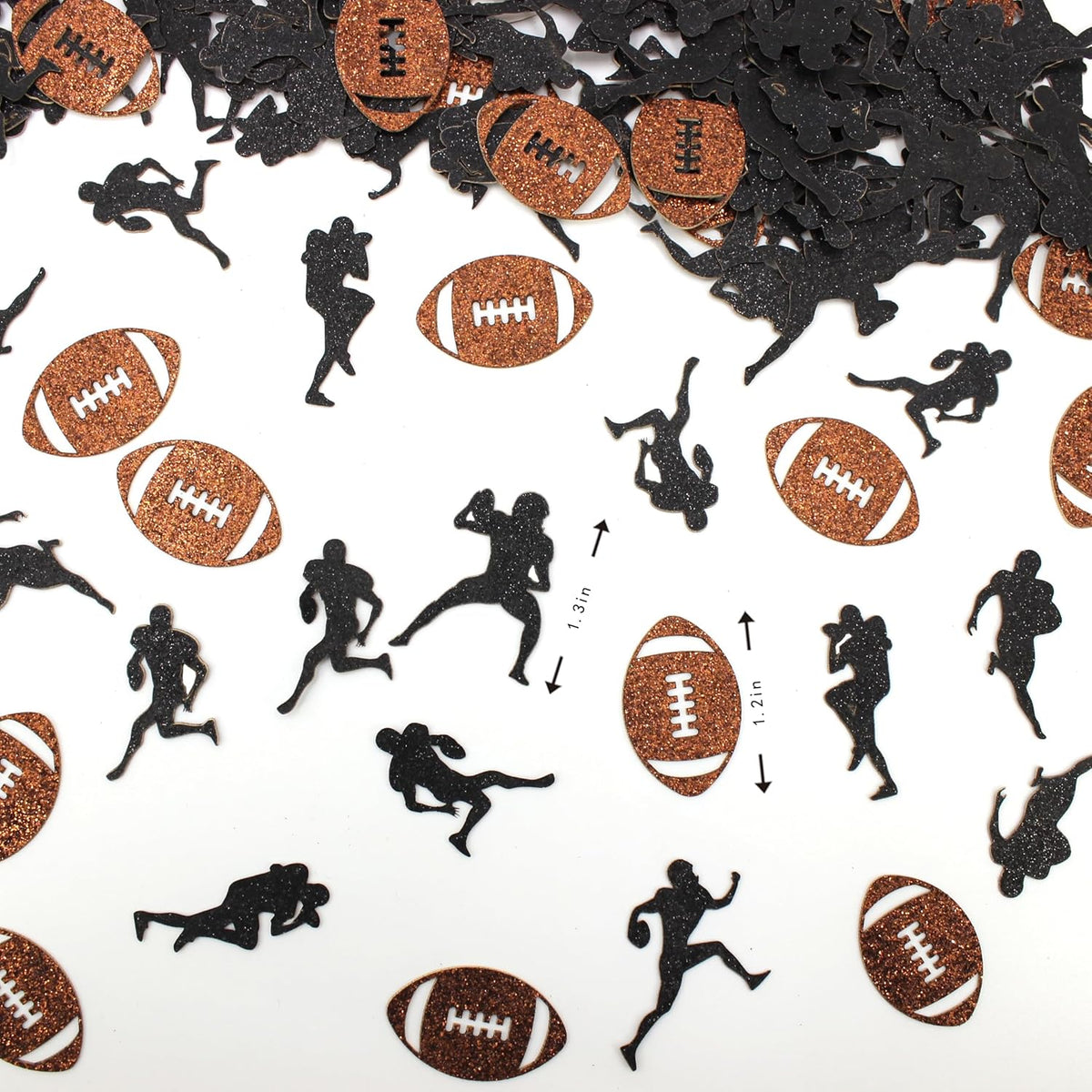 200PC Football Confetti for Table,Football Party Decorations for 1st Year Down Birthday Baby Shower
