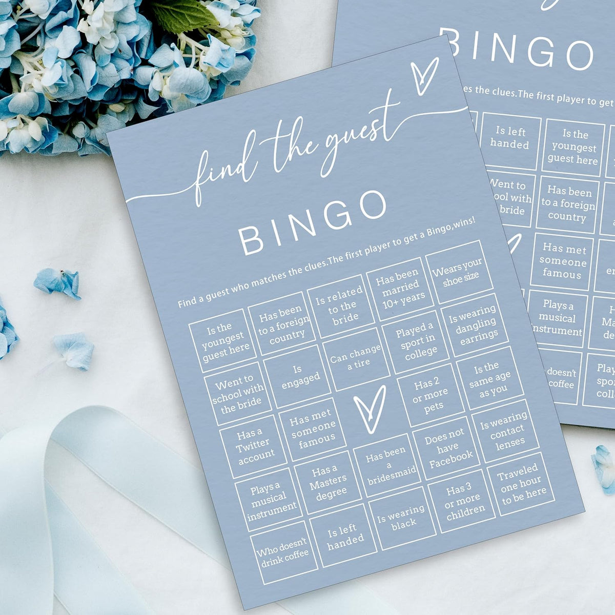 Fun Wedding Shower Bingo 25Pcs Prefilled Find The Guest Bingo Game Cards Engaging Bridal Party