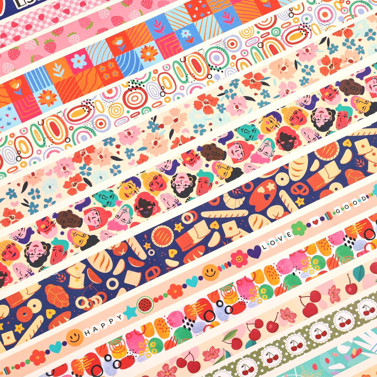 emmoolife 35 Rolls Washi Tape Set, Colorful Cute Floral Writable Decorative Tapes for Scrapbooking