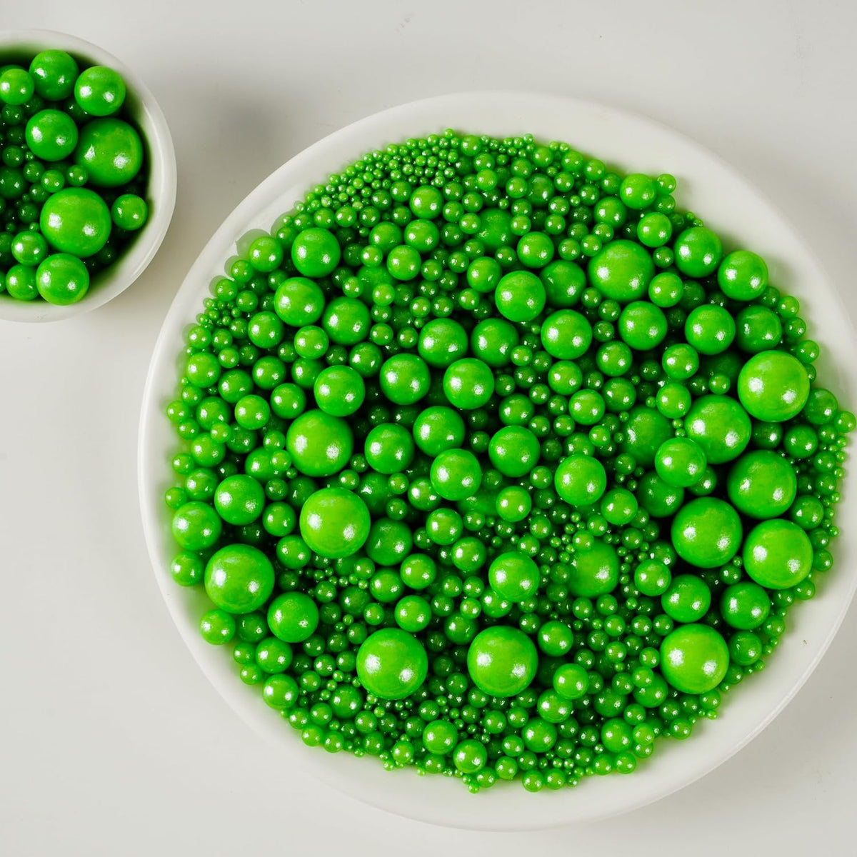 Kasvan Halloween Green Pearl Sugar Sprinkles - Edible Candy Pearls 130g/4.58 Oz, Mix Size, Baking