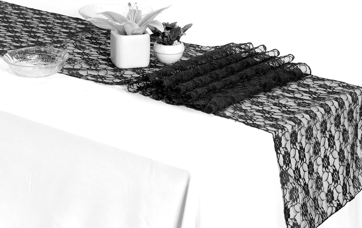 MDS Pack of 12 Wedding 12 x 108 inches Satin Table Runner for Wedding, Decorations for Birthday