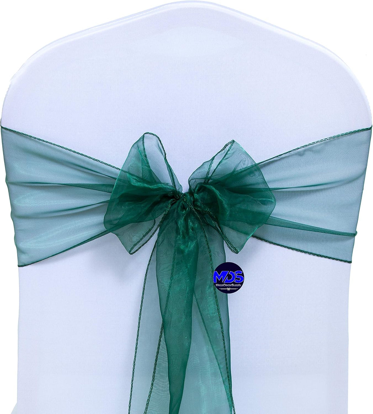 MDS Pack of 250 PCS Organza Chair Sashes Wider Dining Chair Bows Ribbon Tie Back for Wedding Party