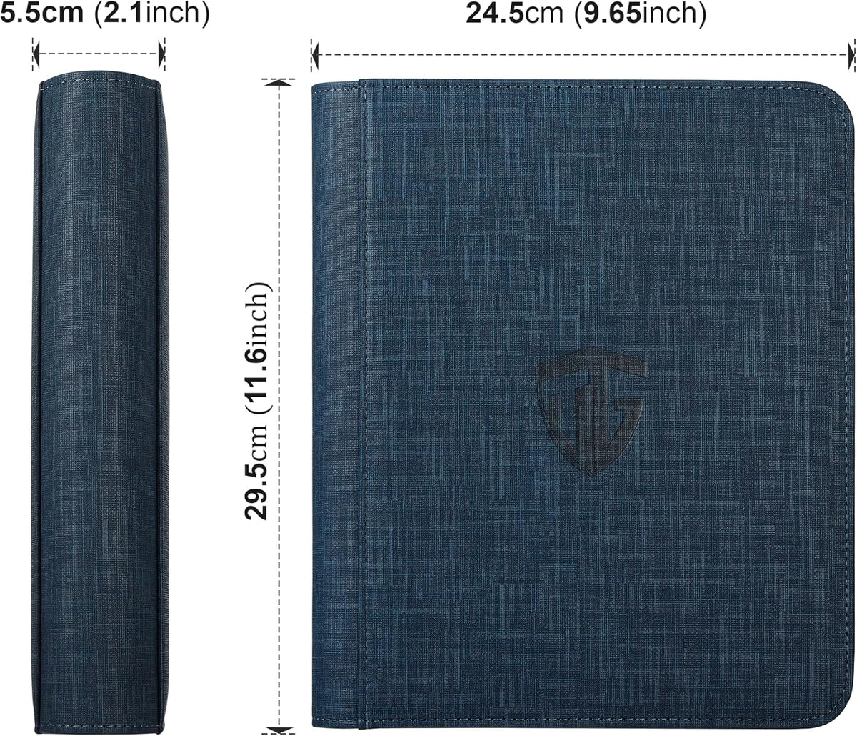 Toploader Binder,Holds 112 Toploaders, 4 Pocket Top Loader Binders for 3" x 4" Rigid Card Holders