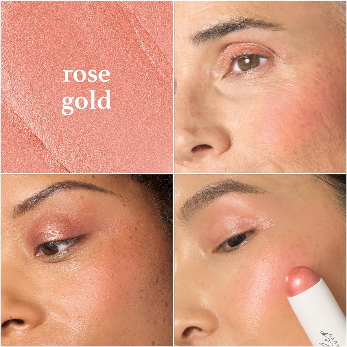 Julep Skip The Brush Cream to Powder Blush Stick - Rose Gold - Blendable and Buildable Color