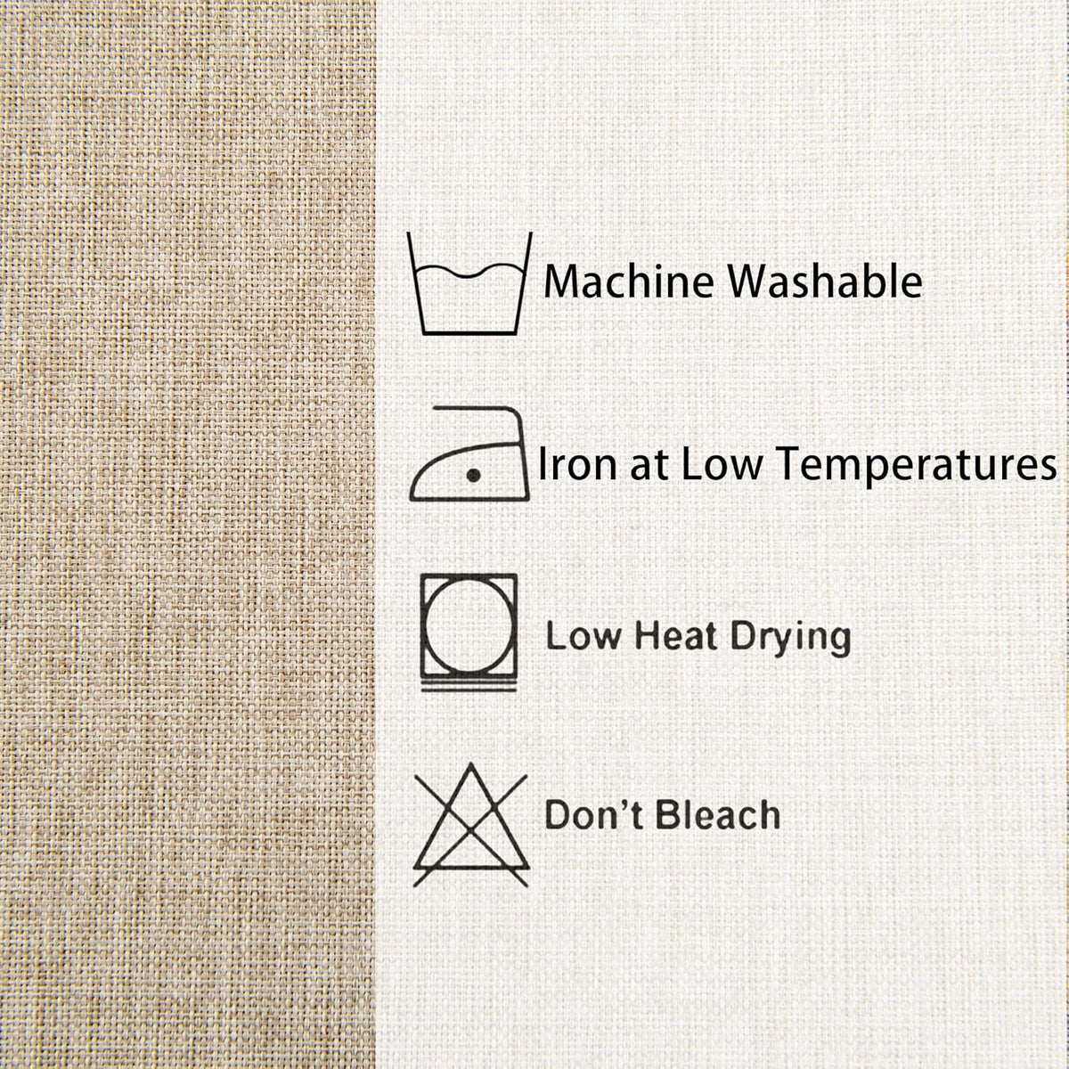 Hiasan 2 Pack Faux Linen Square Tablecloth - Wrinkle and Stain Resistant Washable Table Cloth for