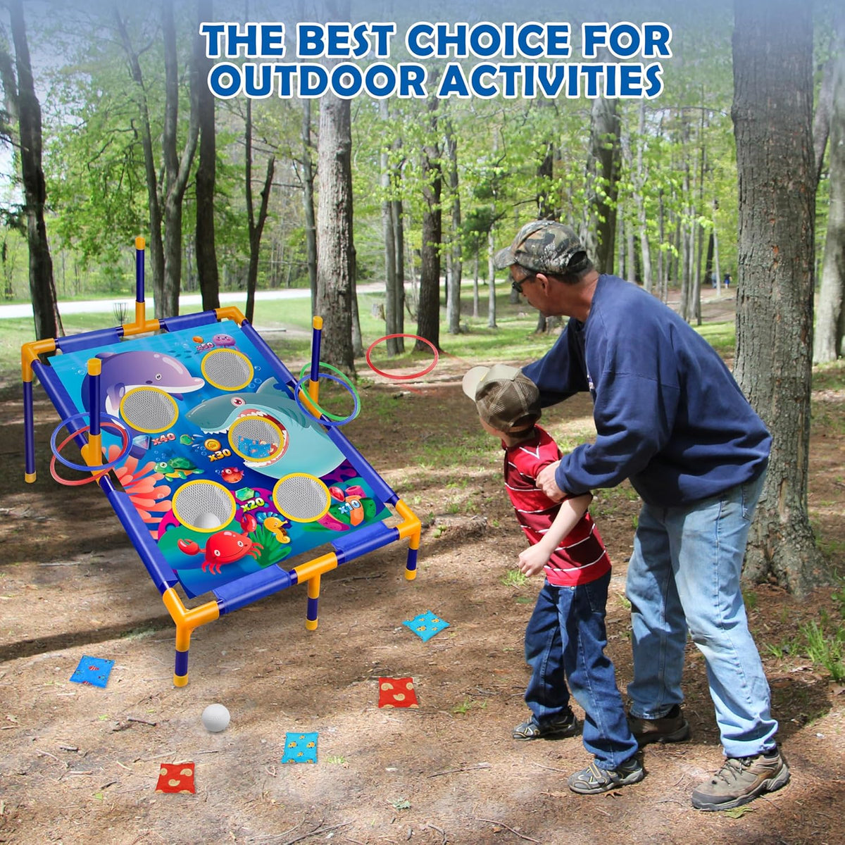 Animal Bean Bag Toss Game Toy Outdoor Toss Game, Family Party Party Supplies for Kids, Gift for