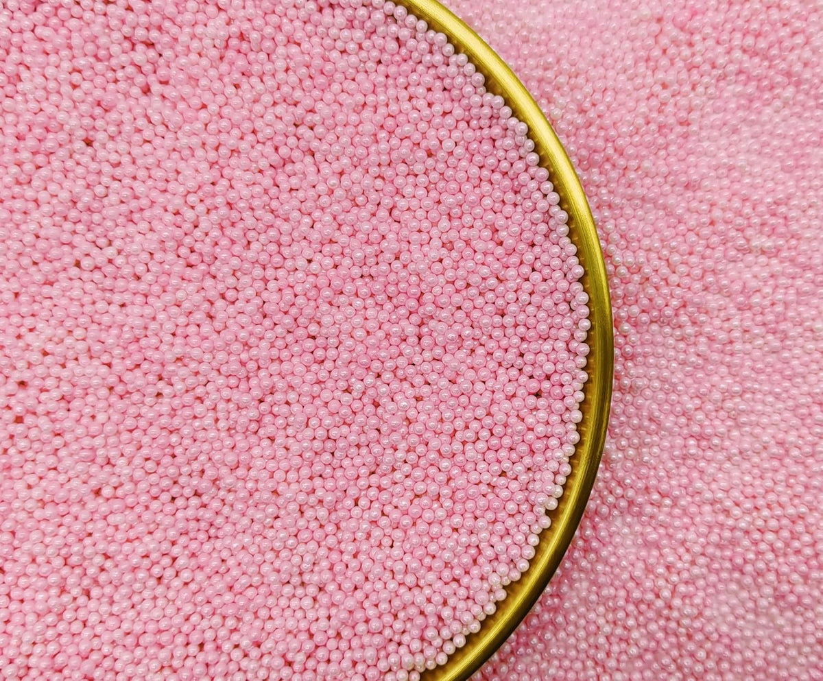 Edible Pink Pearl Sugar Sprinkles Candy 2mm Mini Pearls Cake Decorations Cupcake Toppers Cookie