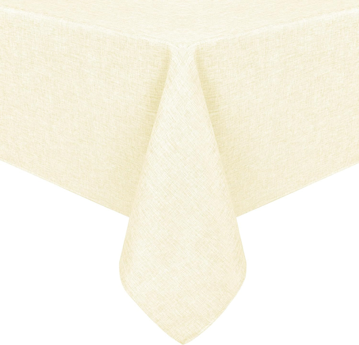 Hiasan Faux Linen Square Tablecloth - Wrinkle and Stain Resistant Washable Table Cloth for Kitchen