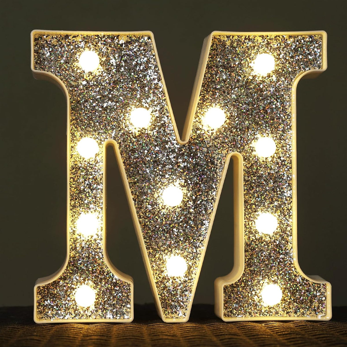Light Up Marquee Letters for Table Decorations, Glitter Signs for Prom, Events, or Engagement Party