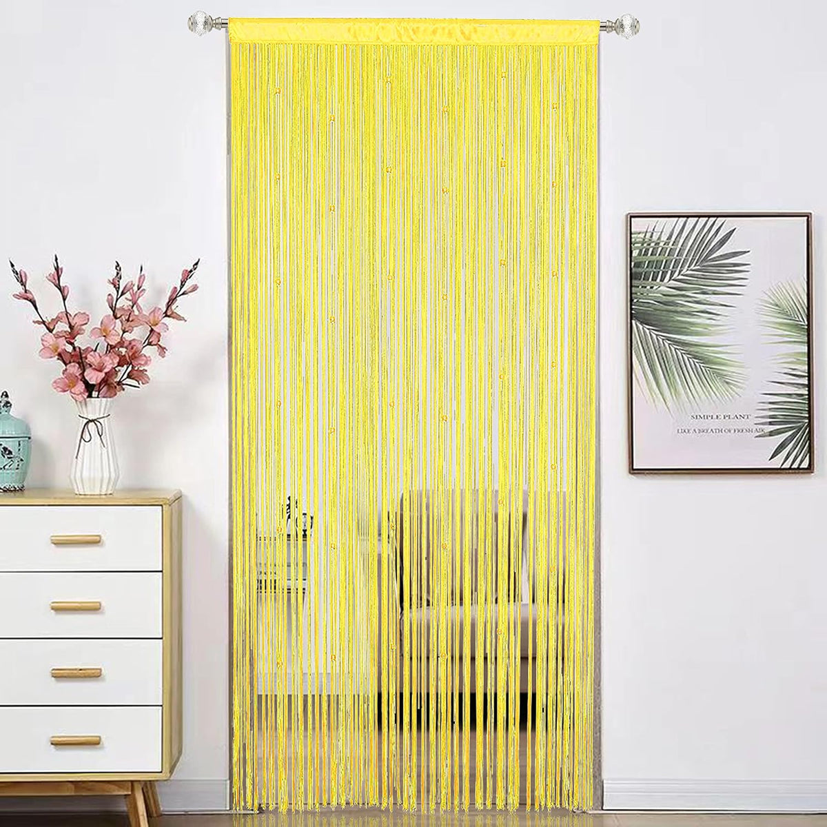 Beaded Doorway Curtain Door Beads Dense String Curtains Fringe Hippie Perfect for Wall Hanging