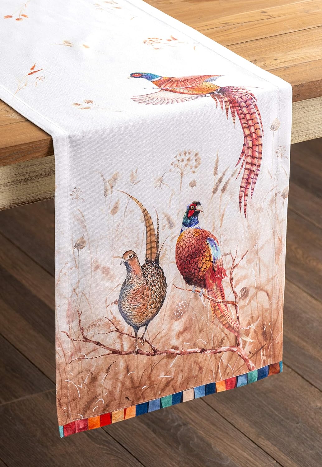 Maison d' Hermine Table Runner 100% Cotton Single Layer Table Runners 90 inches Long Decorative for