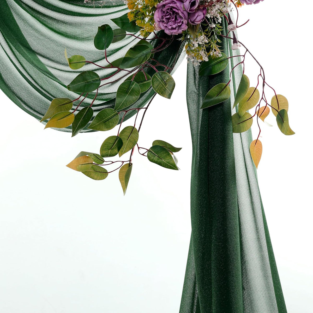 VDS Pack of 1 Panel (30 Inch X 40 Feet) Wedding Arch Draping Fabric Sheer Chiffon Fabric Drapery