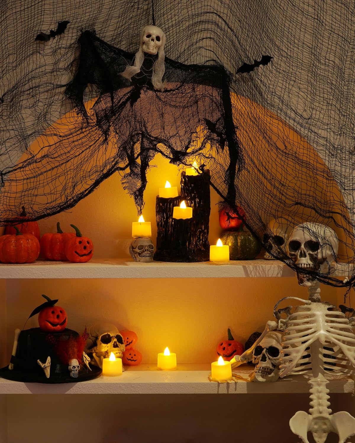 Amagic 12/24/50/100/150 Pack LED Tea Lights, Flameless Votive Candles, Battery Operated Tealights