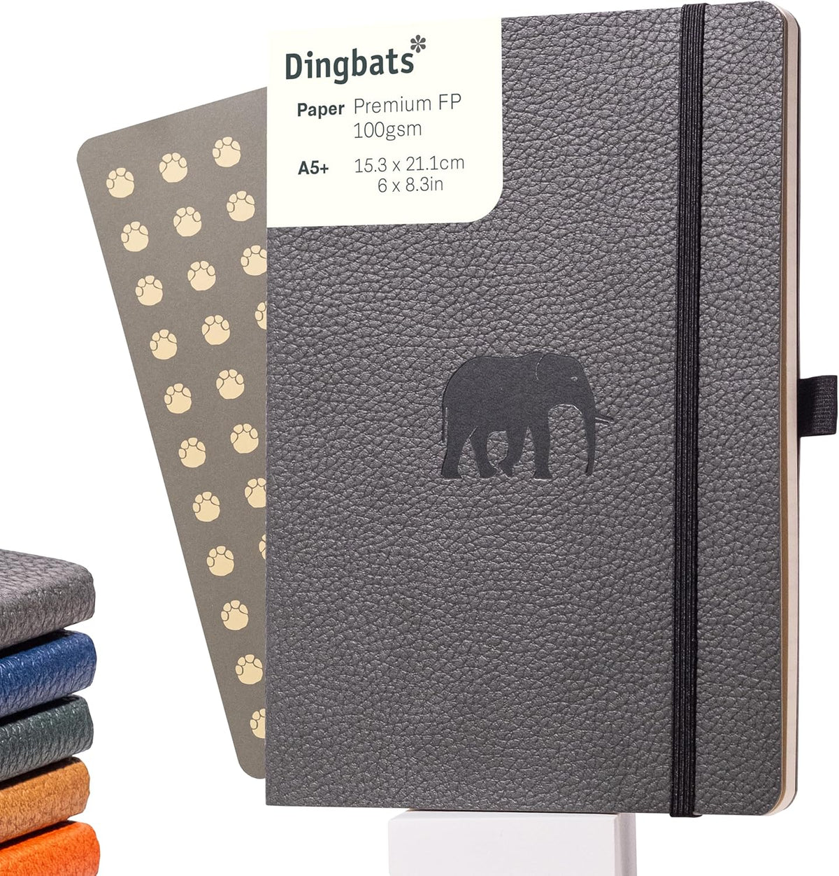 Dingbats* Wildlife Dotted Writing Journal Notebook A5 - Vegan Leather Softcover - Ideal for Work
