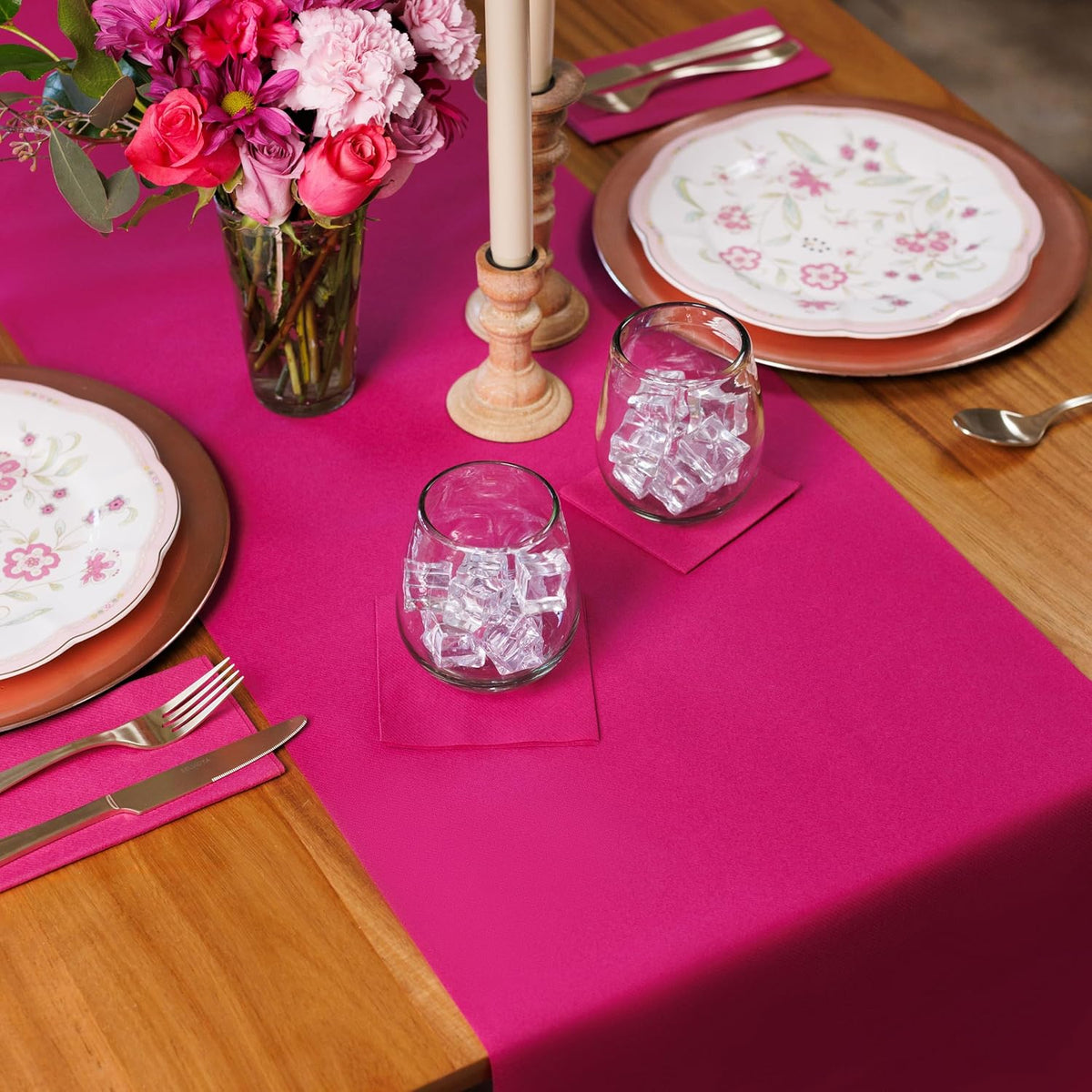 AH American Homestead Paper Dining Table Runner- 78 ft. Disposable Party Table Covers - 20