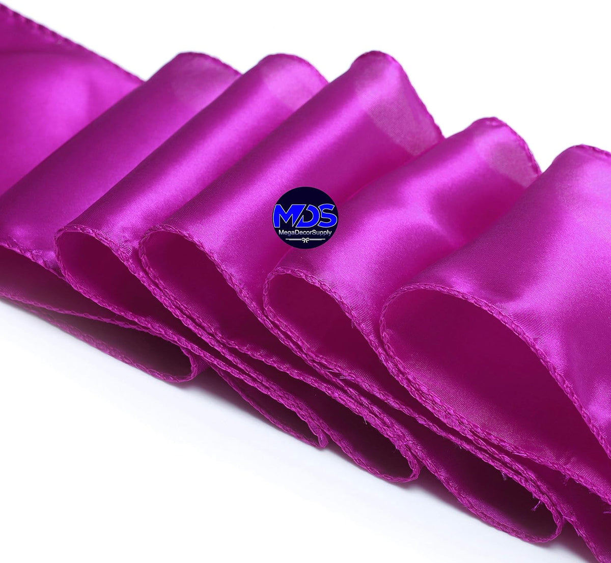 MDS Pack of 300 PCS Satin Chair Sashes Charmeuse Sateen Dining Chair Bows Ribbon Ties Back Sash for