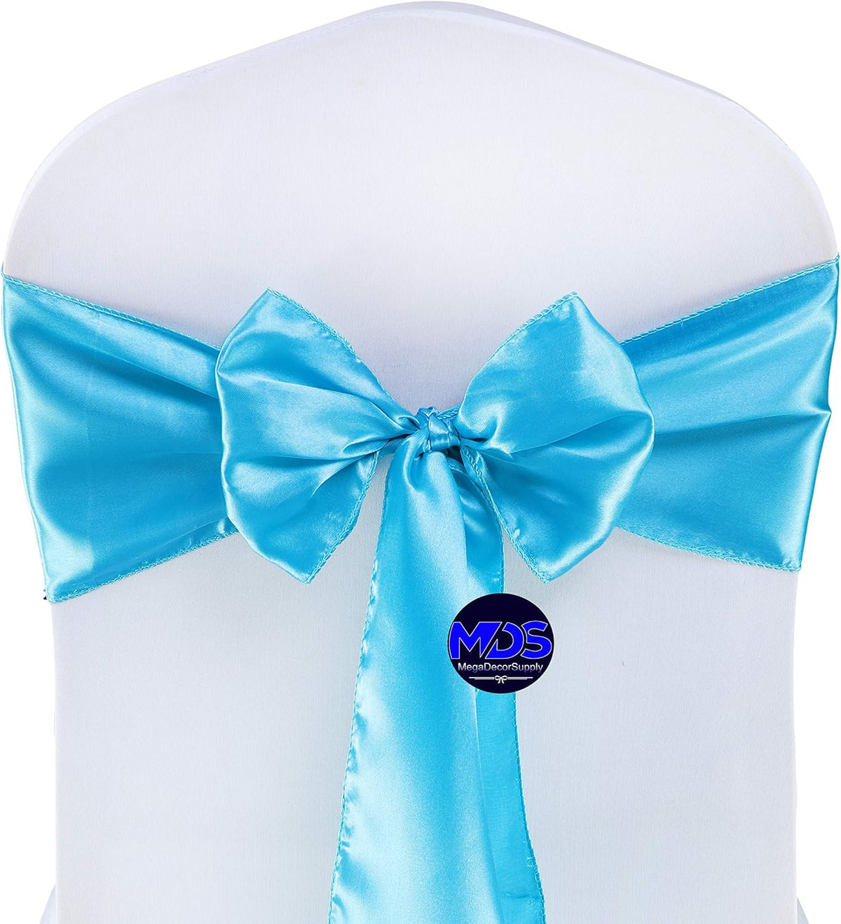 MDS Pack of 300 PCS Satin Chair Sashes Charmeuse Sateen Dining Chair Bows Ribbon Ties Back Sash for