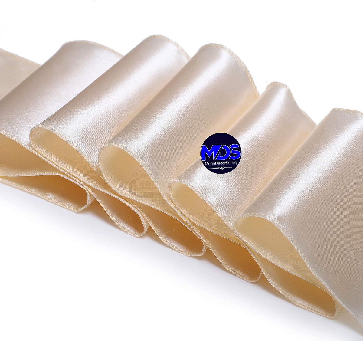MDS Pack of 300 PCS Satin Chair Sashes Charmeuse Sateen Dining Chair Bows Ribbon Ties Back Sash for