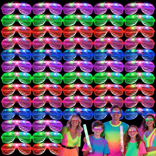 108 PCs LED Glasses,Light Up Glasses,Glow Glasses Glow In The Dark Party Supplies Suitable For