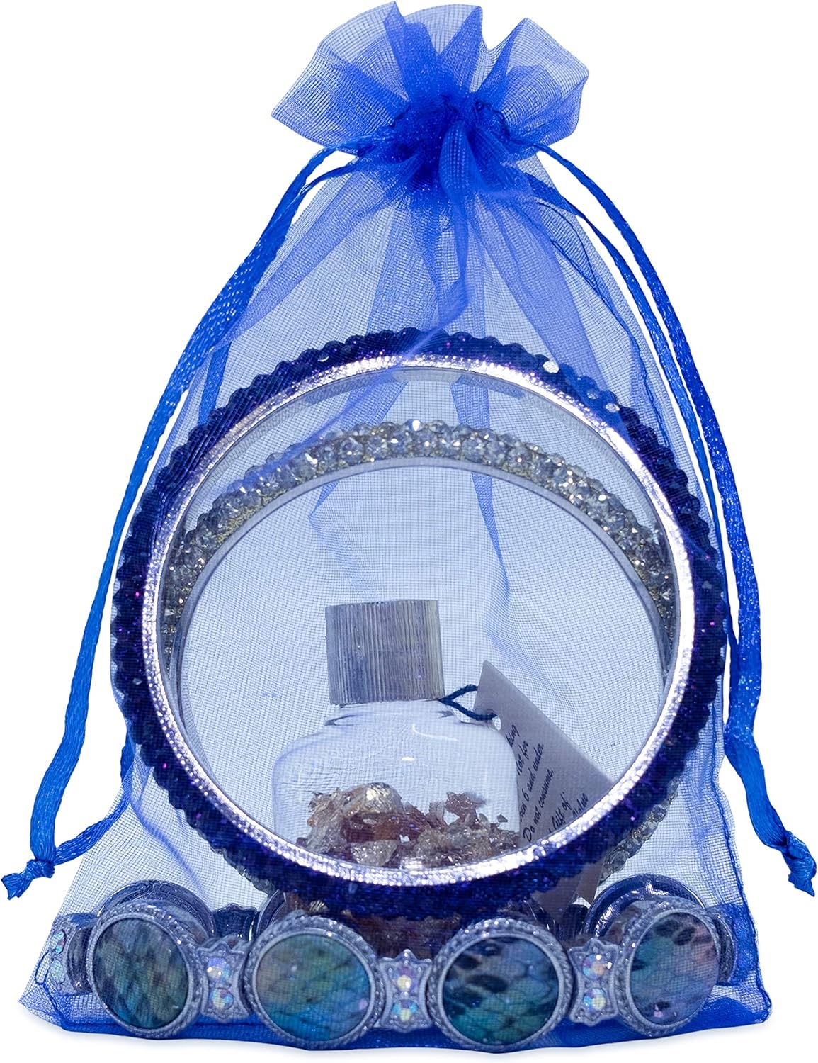 TheDisplayGuys 100-Pack 4x6 Royal Blue Sheer Organza Gift Bags with Drawstring, Jewelry Candy Treat