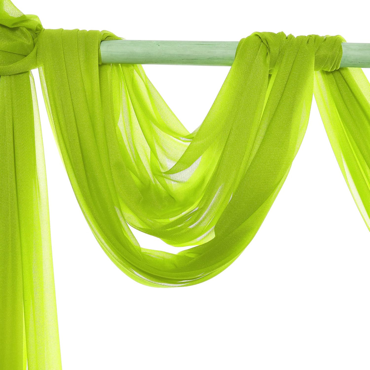 VDS Pack of 2 Panel (30 Inch X 30 Feet) Wedding Arch Draping Fabric Sheer Chiffon Fabric Drapery