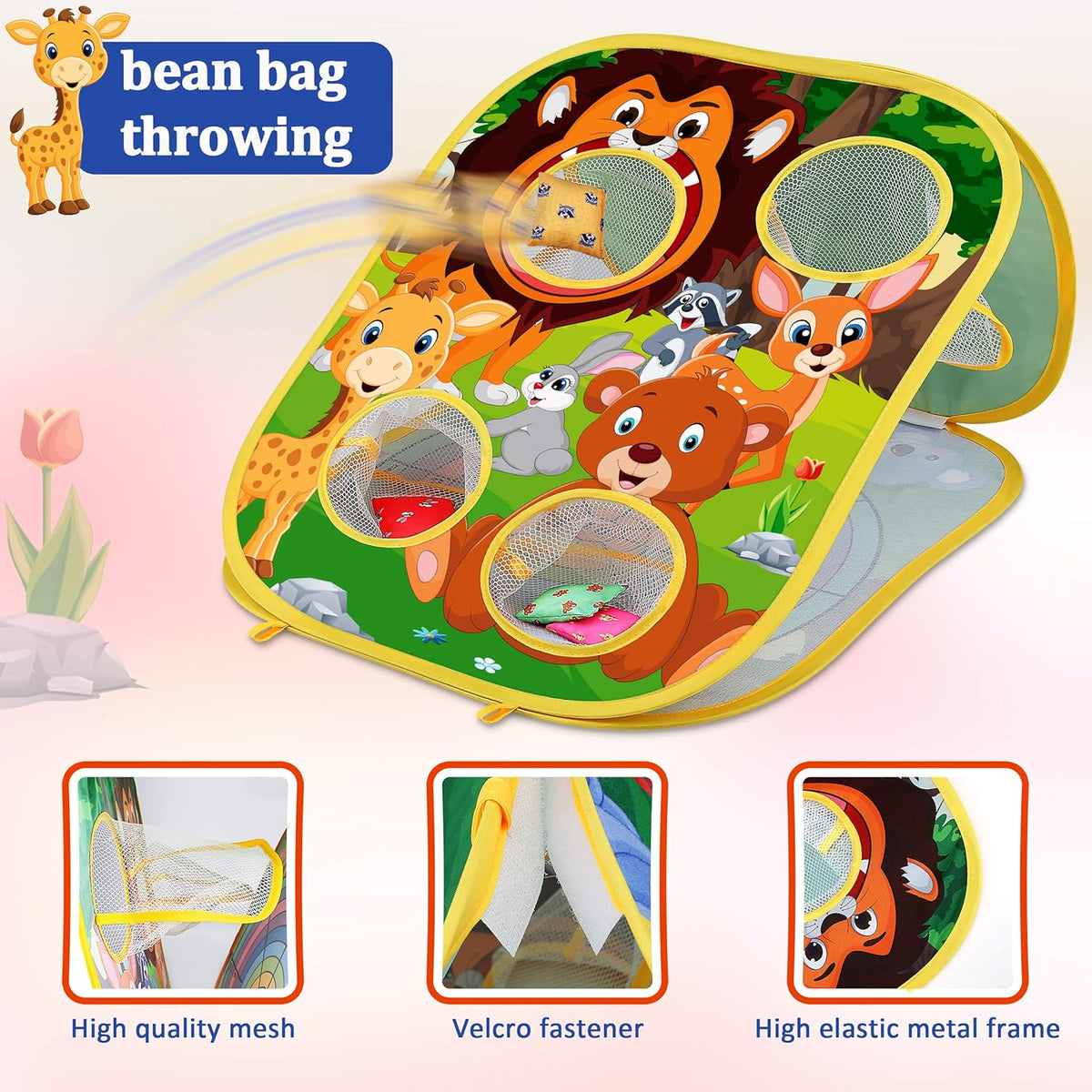 Animal Bean Bag Toss Game Toy Outdoor Toss Game, Family Party Party Supplies for Kids, Gift for