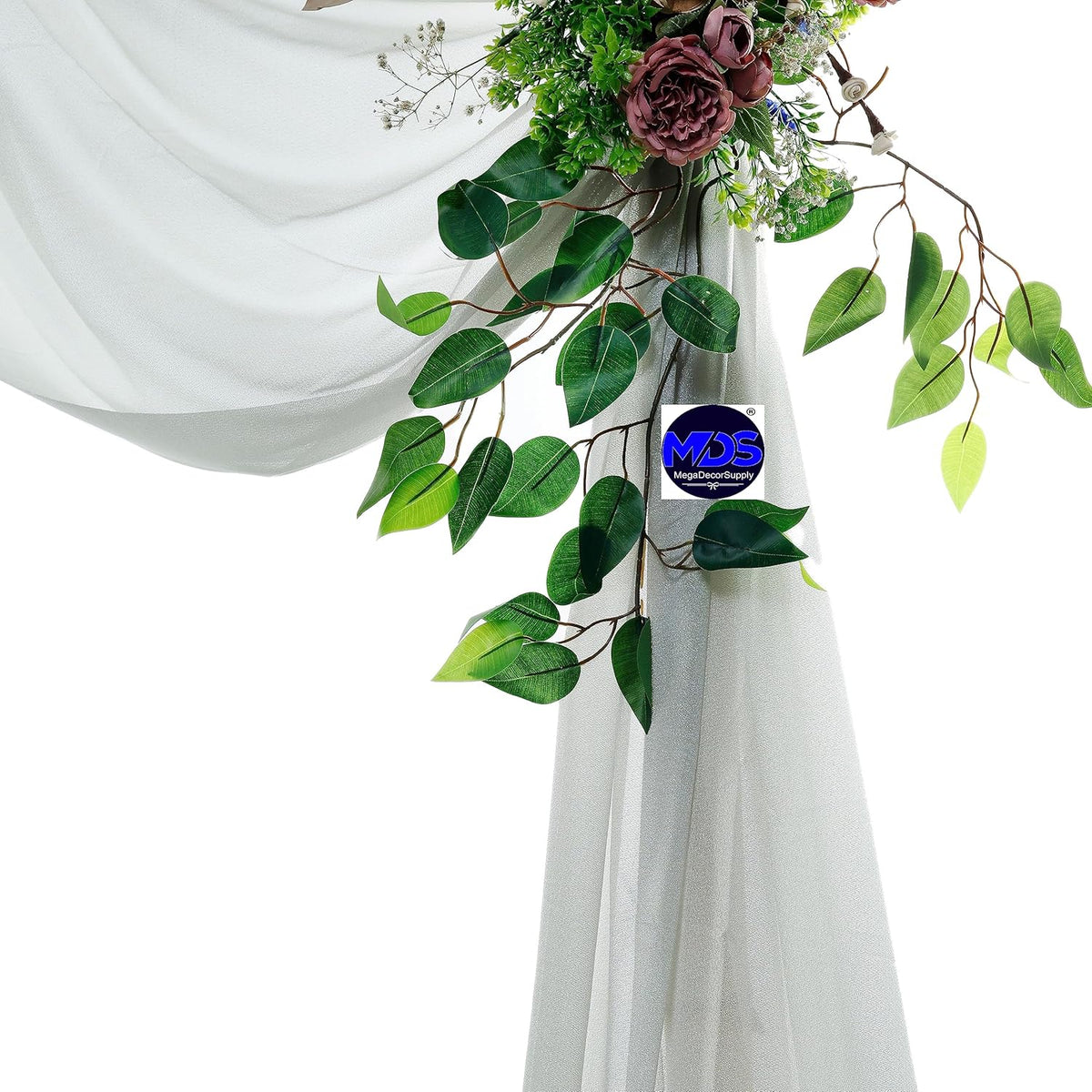 MDS Halloween Chiffon Draping Fabric - 1 Panel, 30" Wide x 75ft Long - Sheer Spooky Arbor & Canopy