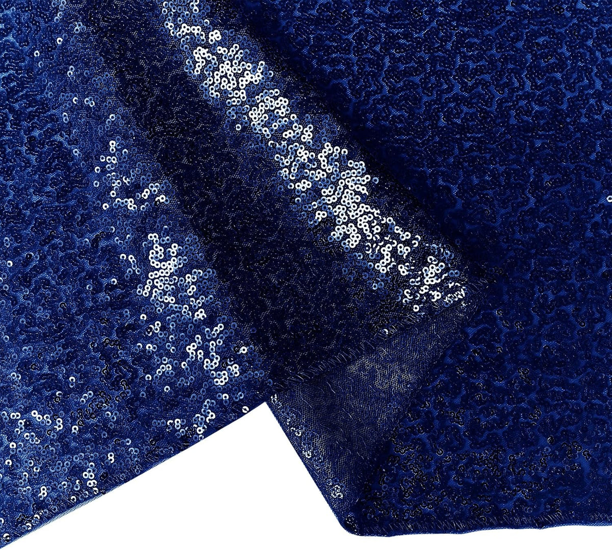 6 Packs 12 x 72 inches Sequin Table Runner, Navy Blue Glitter Table Runner for Birthday Party