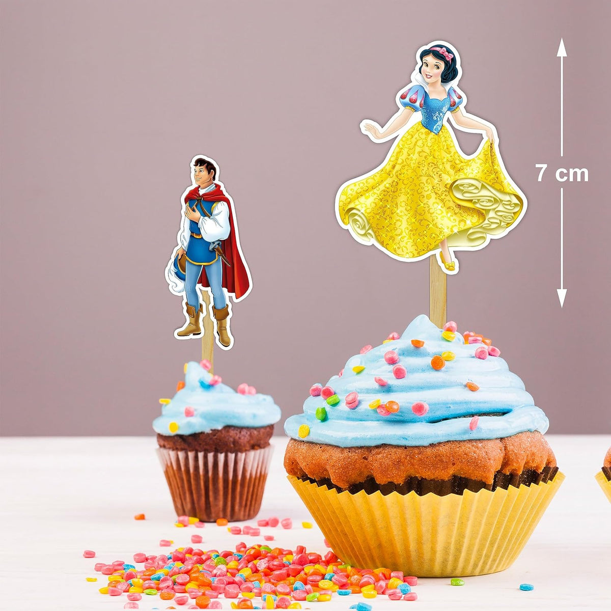 "Snw Whte and the Sevn Dwafs Cupcake Topper | Fairytale Party Decor | Enchanted Forest Theme |