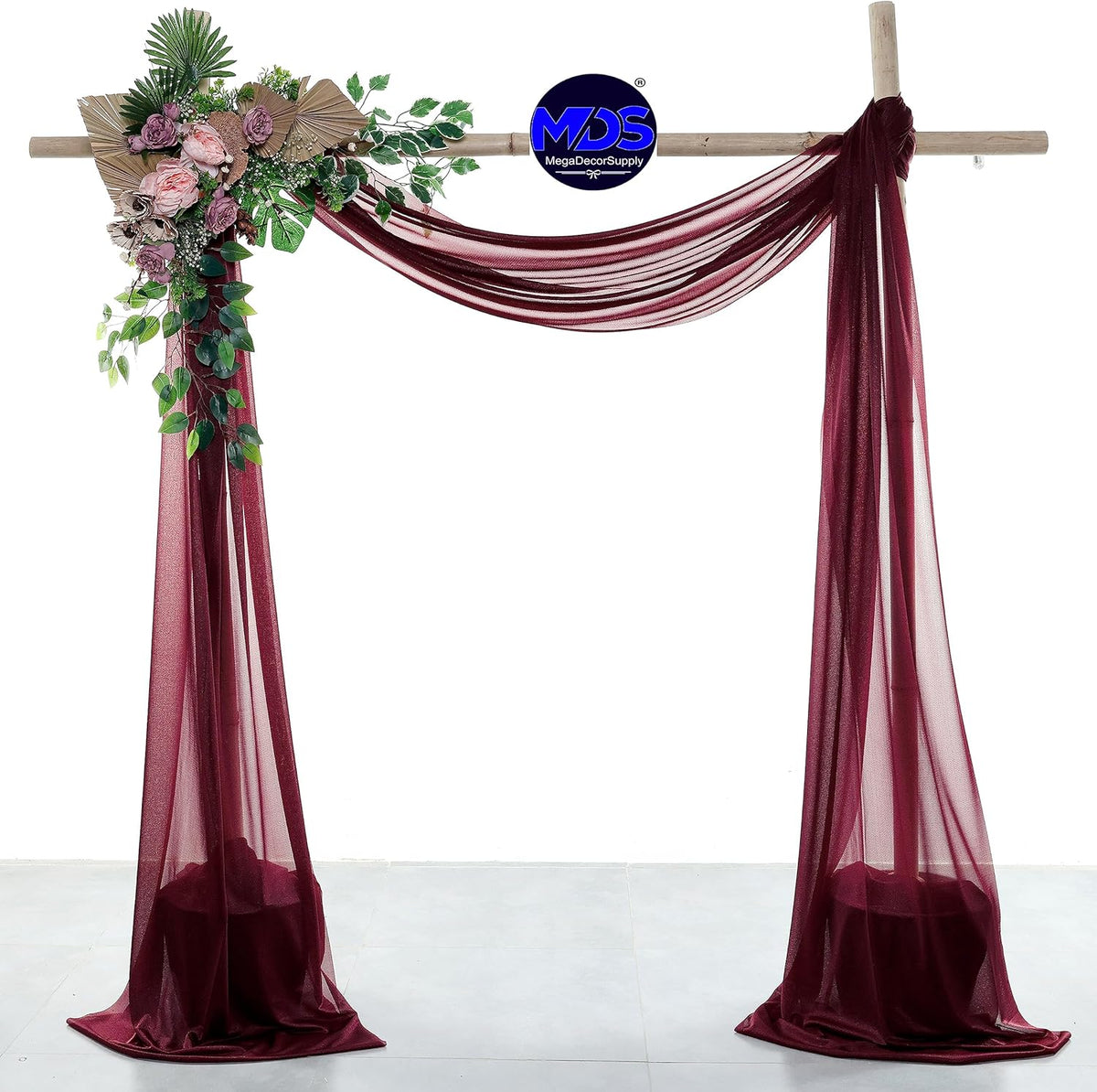 MDS Halloween Chiffon Draping Fabric - 2 Panel, 30" Wide x 50ft Long - Sheer Spooky Arbor & Canopy